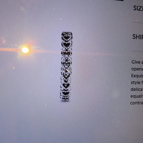 PANDORA BAND OF HEARTS RING - Picture 5 of 5